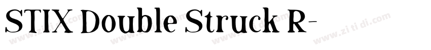 STIX Double Struck R字体转换